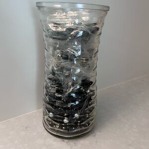 Glass “Mystery” Black Themed Jewelry Vase